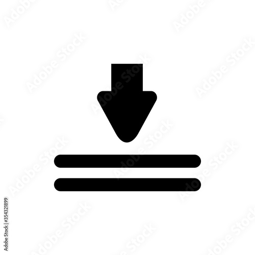 Upload download glyph icon design. Technology file mark vector illustration.