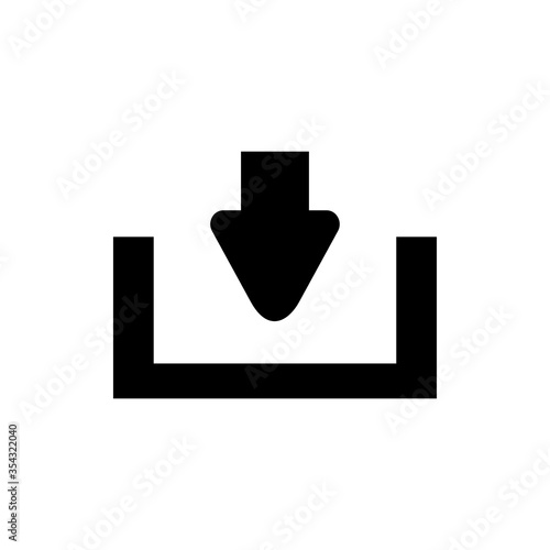 Upload download glyph icon design. Technology file mark vector illustration.