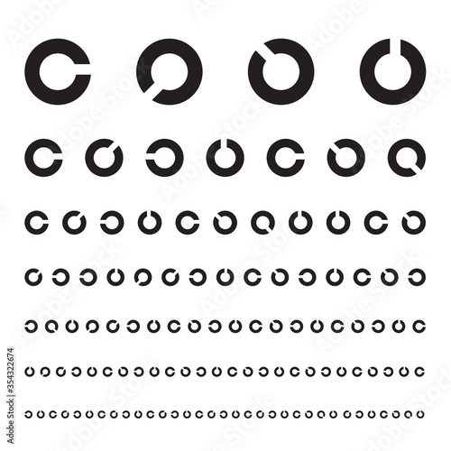 Eye Test Chart. Vision Exam. Optometrist Check. Medical Eye Diagnostic. Sight, Eyesight. Optical Examination.