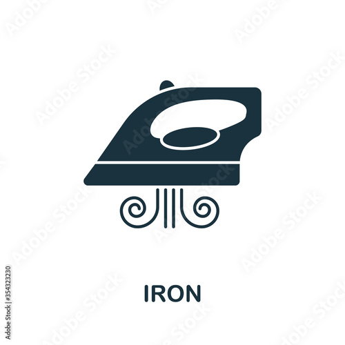 Iron icon. Simple illustration from sewing equipment collection. Creative Iron icon for web design, templates, infographics and more