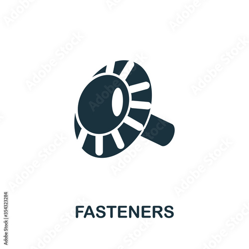 Fasteners icon. Simple illustration from sewing equipment collection. Creative Fasteners icon for web design, templates, infographics and more