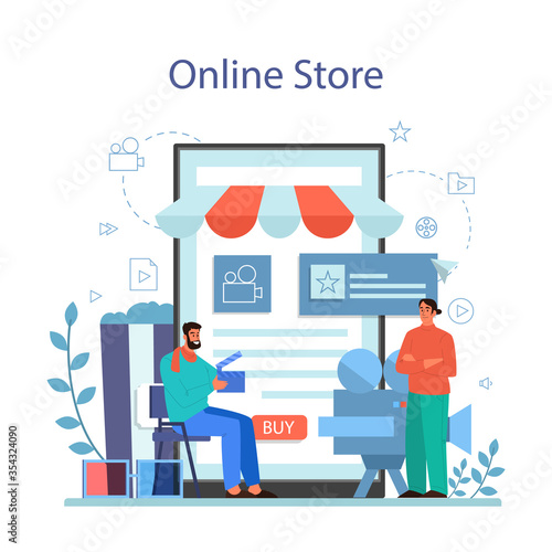 Film directing online service or platform. Idea of creative people