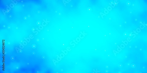 Light BLUE vector template with neon stars. Colorful illustration with abstract gradient stars. Pattern for websites, landing pages.