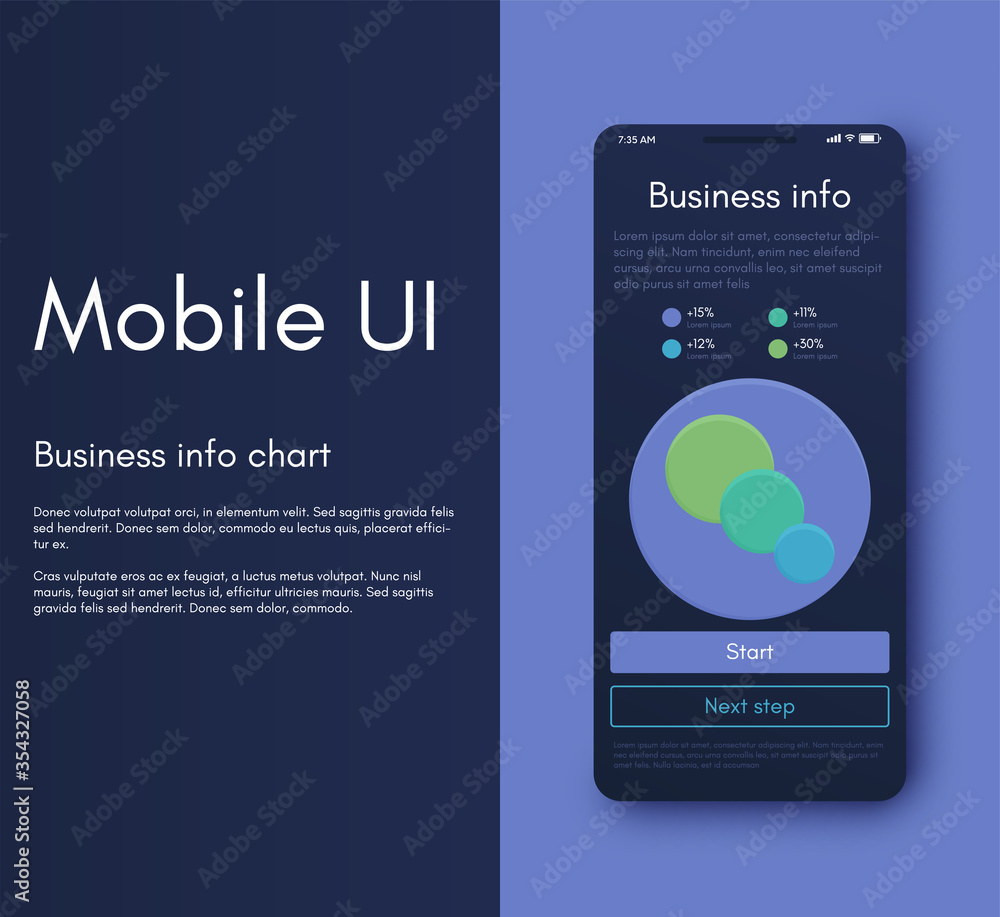 Fototapeta premium Mobile application interface. Ui design, vector illustration