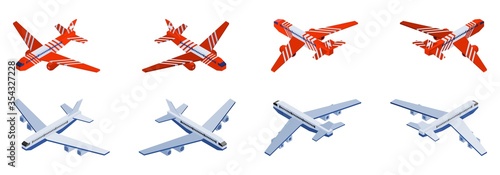 isometric aircraft for airport terminal selection