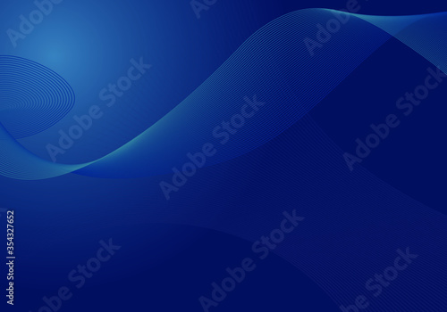 Modern elegant colorful blue abstract background with vibrant waves backdrop 