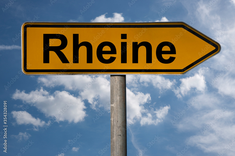 Obraz premium Wegweiser Rheine