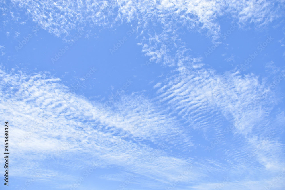 Obraz premium altocumulus clouds like fluff float in the sky.