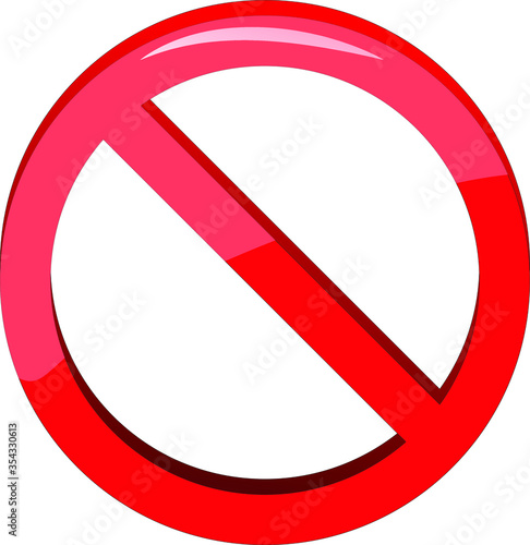No Sign on white background. Vector illustration Free Download No Sign on white background. Vector illustration - GFXLoad