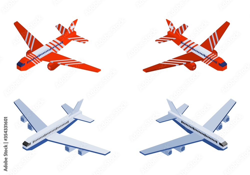 passenger air cargo picture illustration isometric passenger air cargo picture illustration isometric