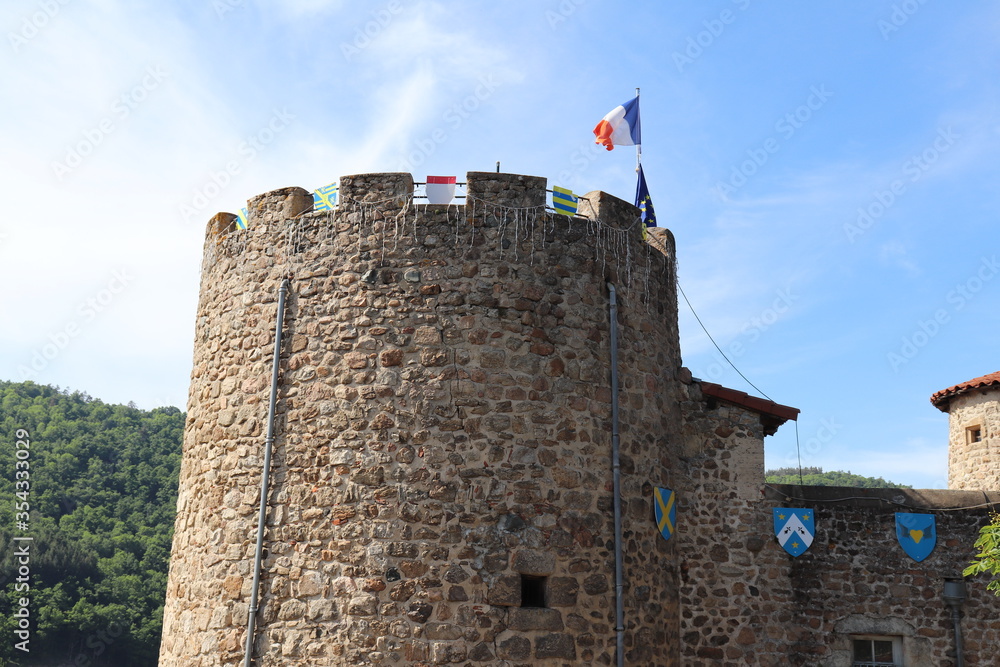 Château du moine sacristain à Aurec sur Loire, village de Aurec sur Loire, département de la Haute Loire, France Château du moine sacristain à Aurec sur Loire, village de Aurec sur Loire, département de la Haute Loire, France