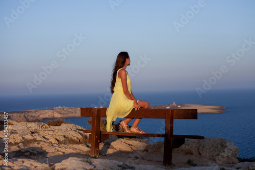 girl at sunset by the sea © Alena