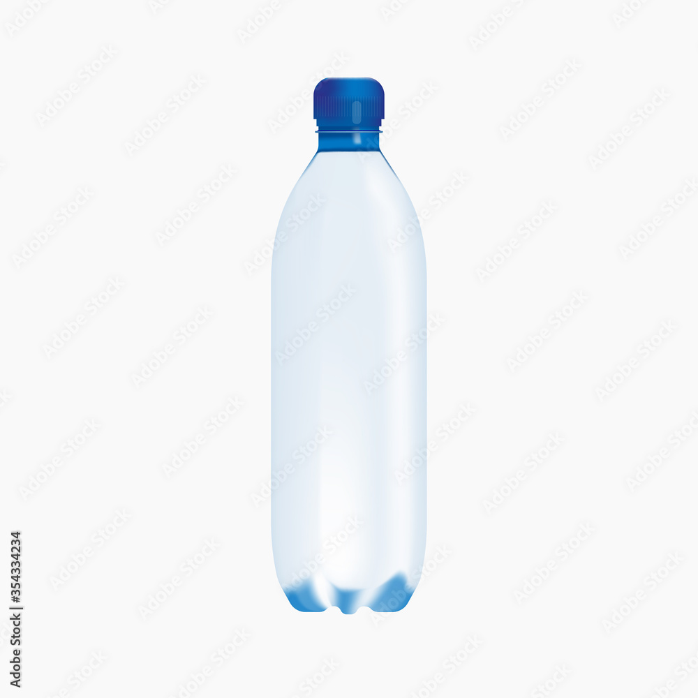 Vector small bottle of pure water on a white background Vector small bottle of pure water on a white background
