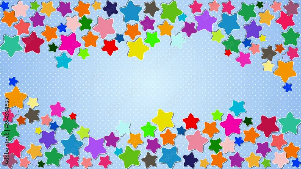 falling colorful stars from two sides of the screen falling colorful stars from two sides of the screen