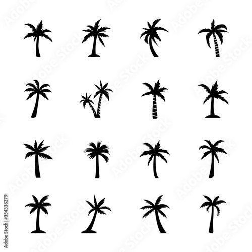 Palm plant icons © Vectors Market