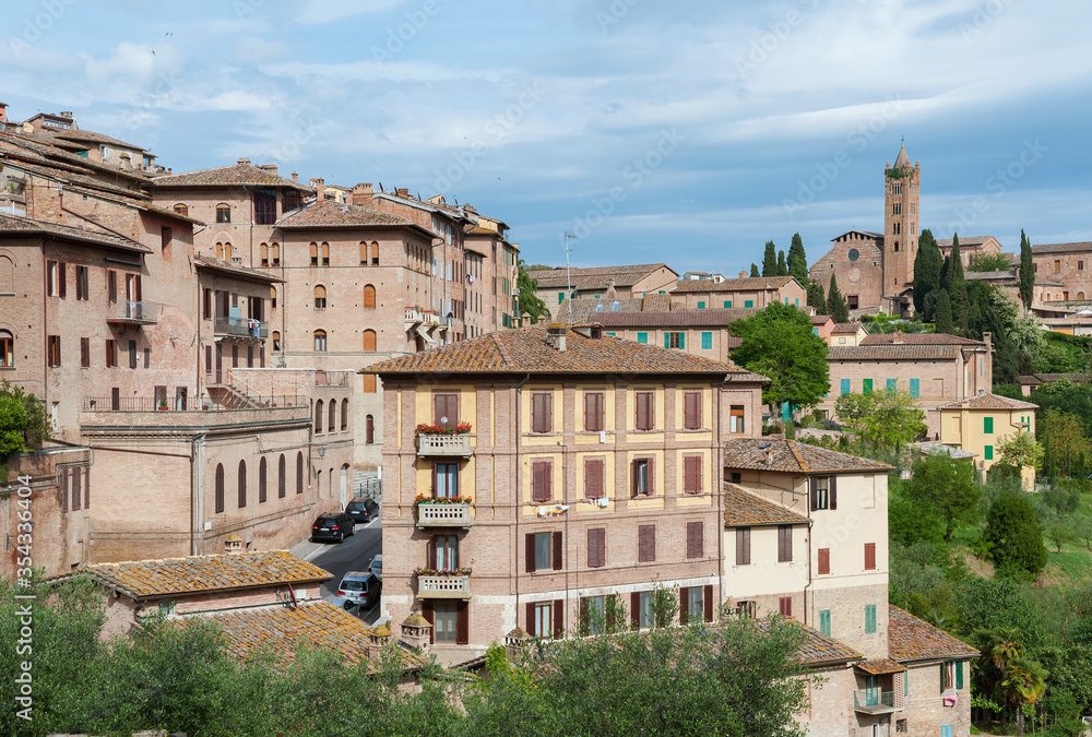 Idyllic landscape of historical city Siena, Tuscany, Italy