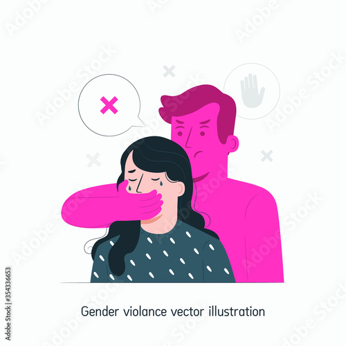 Gender violence vector illustration. Premium quality.