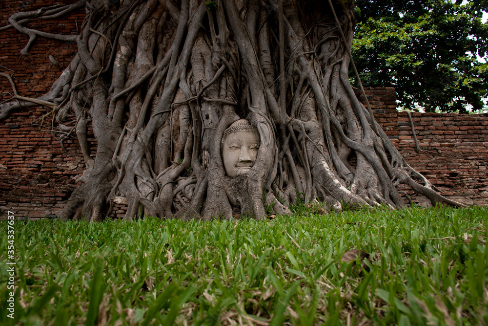 Inside Wat Maha That in Ayutthaya province, Thailand. Inside Wat Maha That in Ayutthaya province, Thailand.