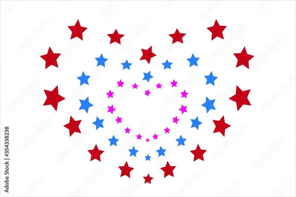 Fototapeta premium Colorful heart shape vector icon.