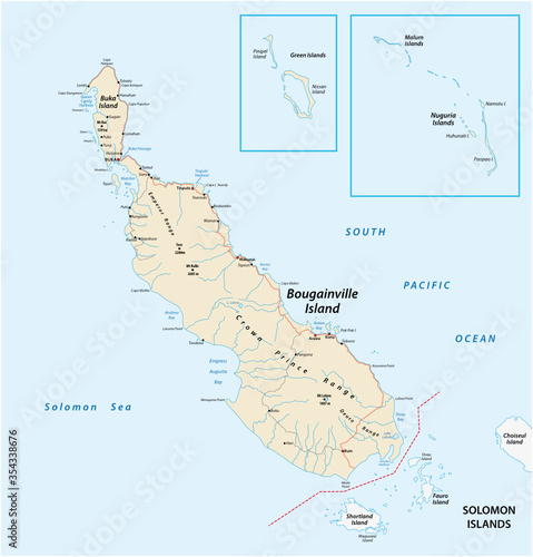 vector map of the Autonomous Region of Bougainville, Papua New Guinea