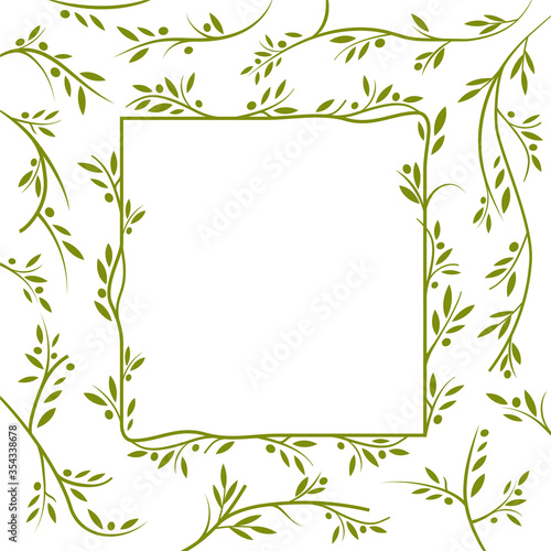 Olive tree border. Vector element. Ready for your design.EPS10.	
