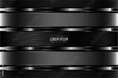  Elegant metallic background dark gray with carbon fiber space vector illustration