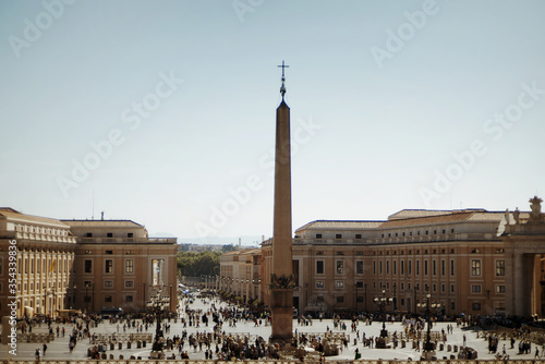 View Of Saint Peters Square In Rome, Rome, Italy. 
