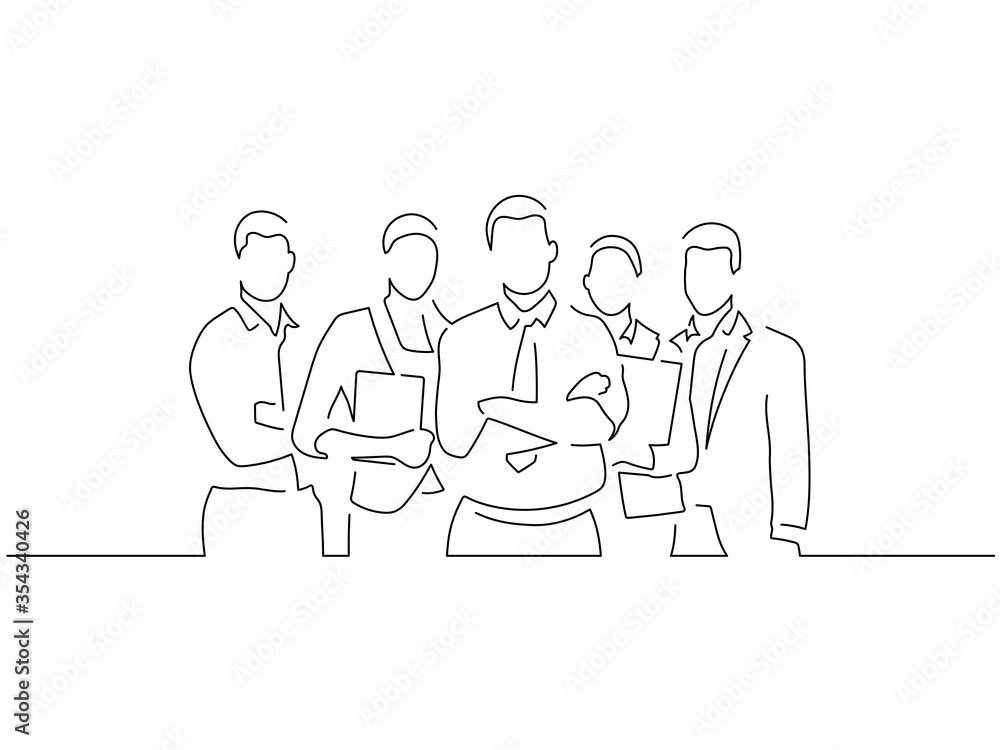 Teamwork line drawing, vector illustration design. Teamwork line drawing, vector illustration design.
