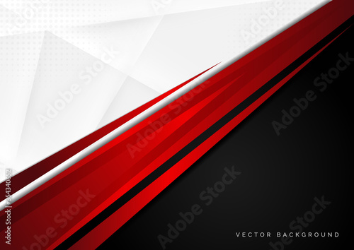 Template corporate concept red black grey and white contrast background.