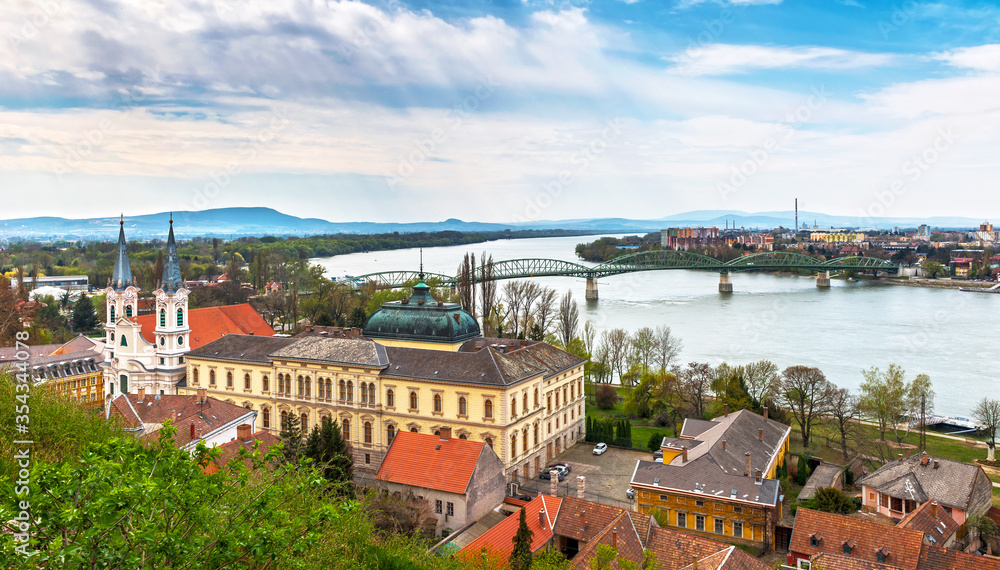 View on Danube river from Visegrad castle, Hungary
