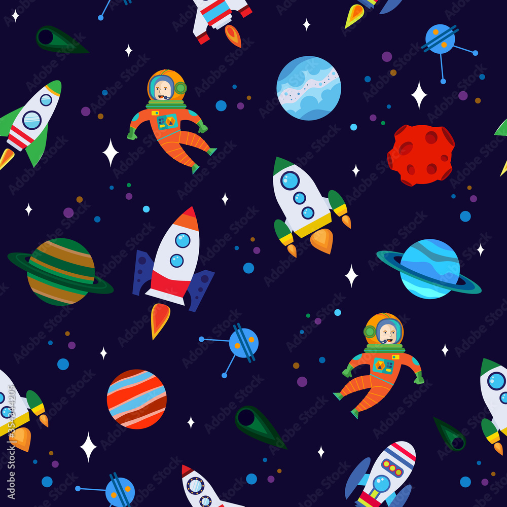 Space seamless pattern Space seamless pattern