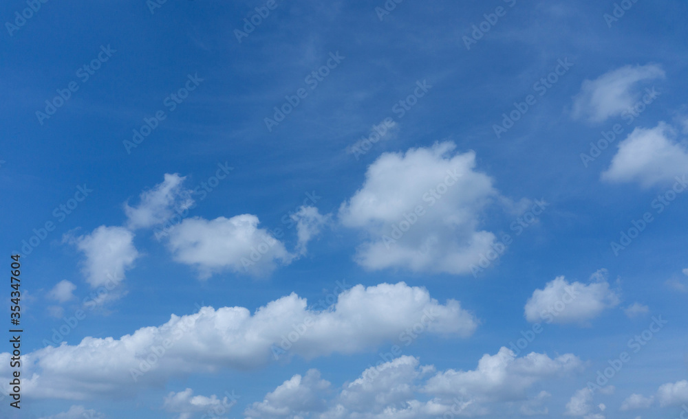 Blue sky and white clouds on sunny day,copy space,nature background Blue sky and white clouds on sunny day,copy space,nature background