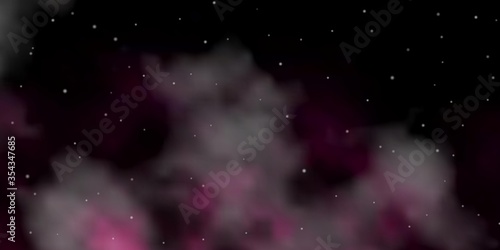 Dark Pink  Blue vector texture with beautiful stars. Shining colorful illustration with small and big stars. Pattern for new year ad  booklets.