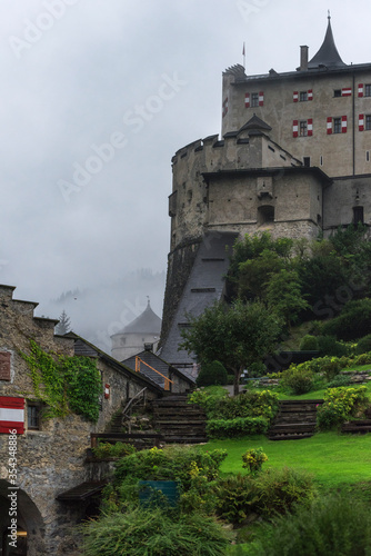 Visiting Hohenwerfen castle. Salzkammergut, Austria
