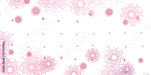 Light Red vector pattern with abstract shapes.