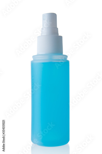 Bottle of antiseptic gel isolated on white background