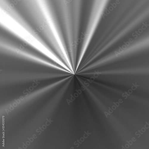 Canvas Print glossy spun metal round shape