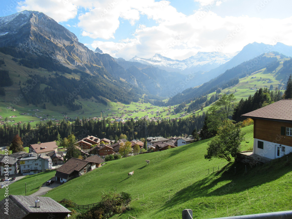 Stunning view of Adelboden, Switzerland