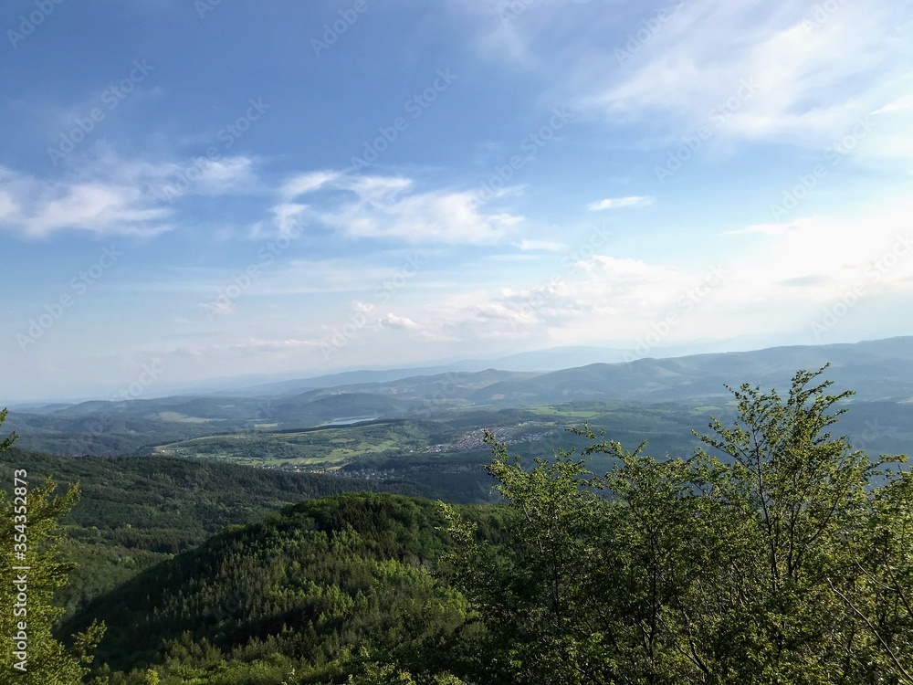 Mountain view from Vitosha to valley Pernik.