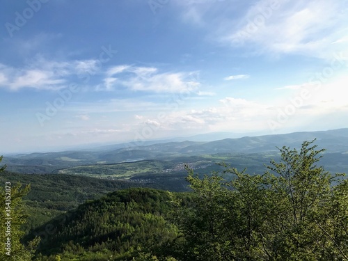 Mountain view from Vitosha to valley Pernik.