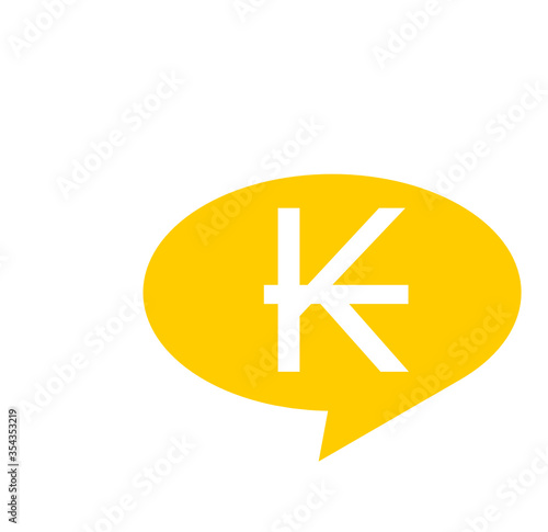 Coins lao kip icon in simple style isolated on white background. Laos is a developing country and a new star in Asia.