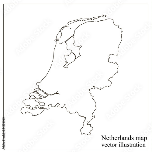 Map of Netherlands with flag. Netherlands infographic. Vector illustration.