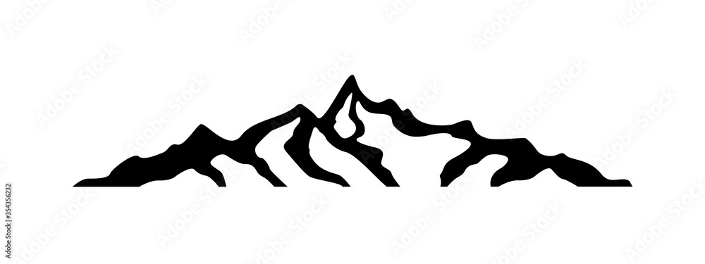 Fototapeta premium Mountain icon logo. Vector illustration icon
