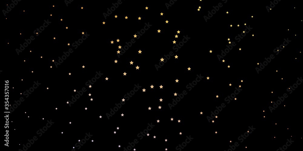 Dark Pink, Yellow vector background with colorful stars. Colorful illustration with abstract gradient stars. Best design for your ad, poster, banner.