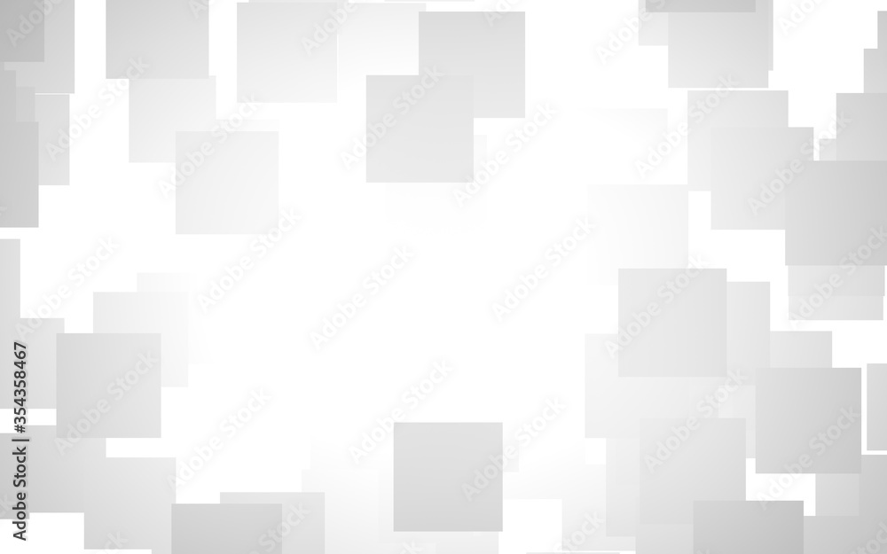 White abstract background. Misty backdrop with grey squares. 3D illustration