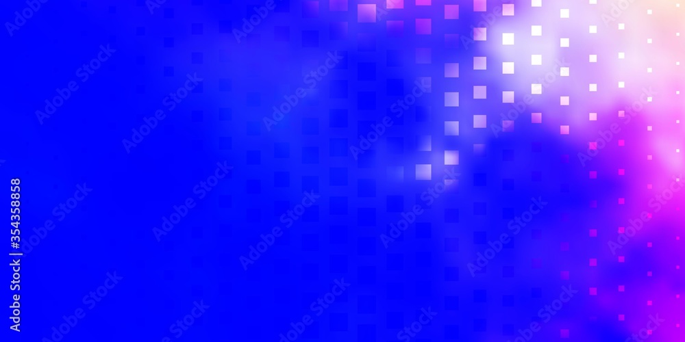 Light Pink, Blue vector background in polygonal style. Rectangles with colorful gradient on abstract background. Pattern for commercials, ads.