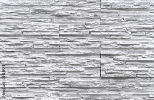 White natural quartz in the blocks for decorating walls indoors.