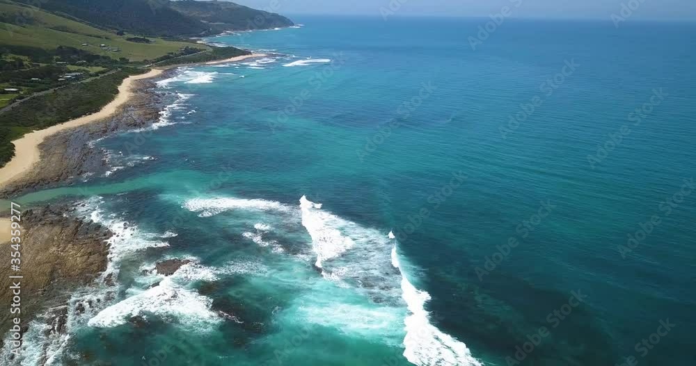 4k aerial view of the coast along the Great Ocean Road in Victoria, Australia. 4k aerial view of the coast along the Great Ocean Road in Victoria, Australia.