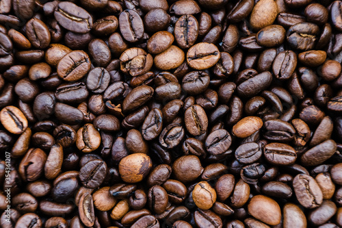 coffee beans background © Andrii