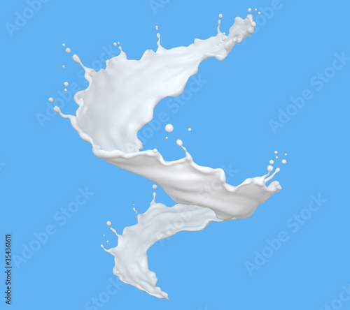 Milk in form of twisted splash